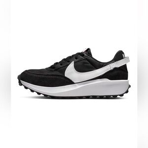 Nike Women's Waffle Debut Shoes - Black, White, Orange